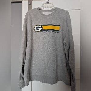 Green Bay Packers NFL team apparel crewneck gray sweatshirt XXL 26x37x30